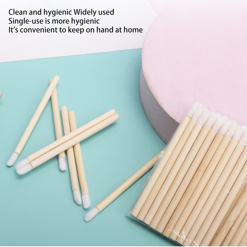 50Pcs Disposable Bamboo Lip Brushes